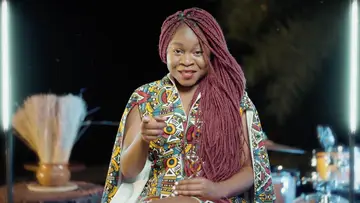 Zambia-born and Botswana-raised rapper Sampa the Great on BET Amplified.