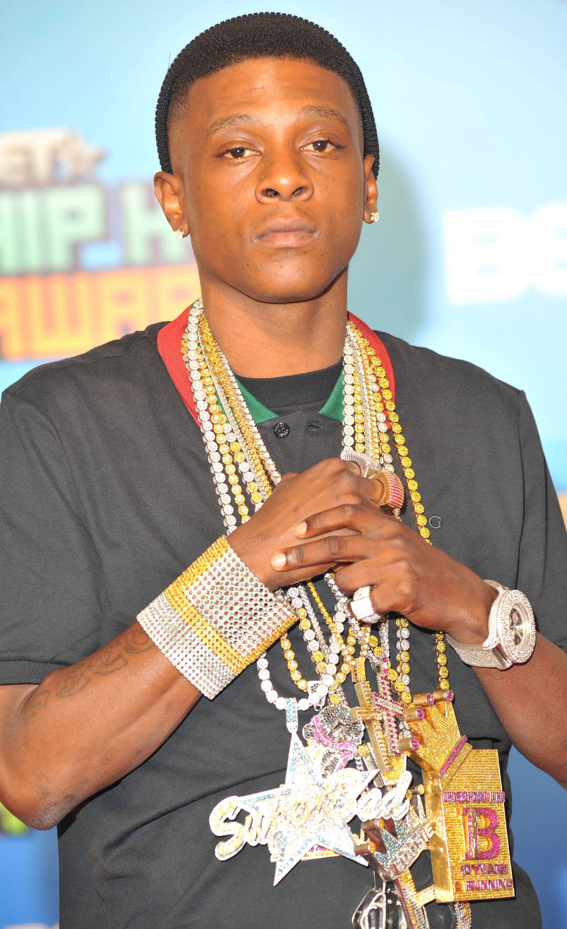 Lil Boosie  - In addition to the serious charge of first degree murder Lil Boosie is now facing, the Baton Rouge rapper is also dodging various drug charges including multiple attempts to smuggle drugs including marijuana, codeine and ecstasy pills into the state prison where he's currently incarcerated.&nbsp; &nbsp;(Photo by Moses Robinson/PictureGroup)