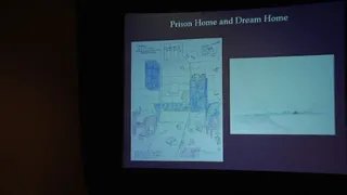 Reality vs. a Dream - A drawing by a woman who served 11 years in prison for killing her boyfriend before being exonerated. In the image you see a picture of a jail cell (her reality) and a prairie (her dream).(Photo: Samson Styles)