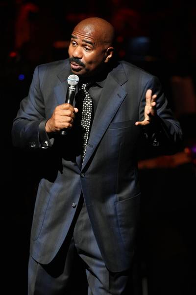 Steve Harvey Wakes You Up - In 2000, Steve Harvey made another media leap, this time to radio, hosting the syndicated (and extremely popular) weekday-morning radio program, &quot;The Steve Harvey Morning Show.&quot;&nbsp; (Photo: Bryan Bedder/Getty Images)