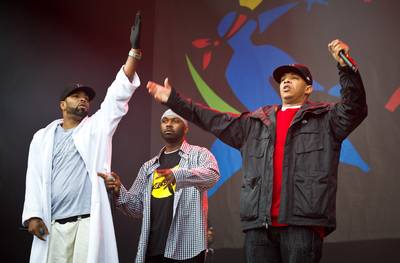 Wu-Tang Clan – 'Pinky Ring' - Just picture Z coming out of the car in slow motion while packing heat after Zola calls him when Jess gets abducted by those dudes in the hotel room. (Photo: Ian Gavan/Getty Images)