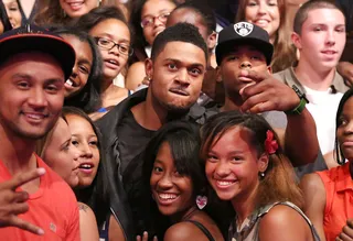 Pooch Is Home - Pooch Hall (C) visits  106 and hangs with the the livest audience. (Photo:&nbsp; Rob Kim/BET/Getty Images for BET)