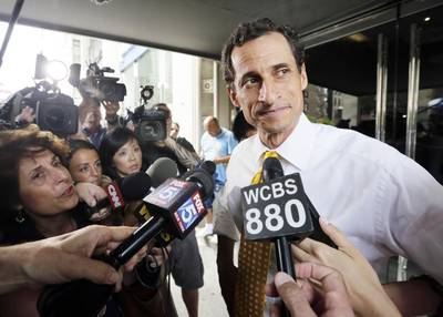 Anthony Weiner on his opponents in the New York City mayoral campaign: - &quot;If you want people who've been in city government for a while, who are sleepwalking through the campaign, who are trying not to offend people, vote for the other guy.&quot;(Photo: AP Photo/Richard Drew)