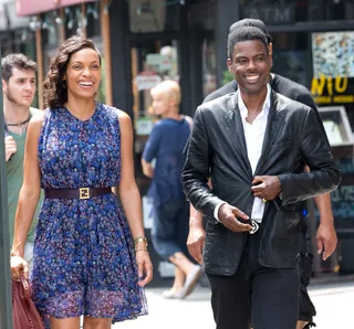 City Folk - Native New Yorkers Rosario Dawson and Chris Rock film scenes for their upcoming film Finally Famous in NYC.(Photo: Janet Mayer / Splash News)