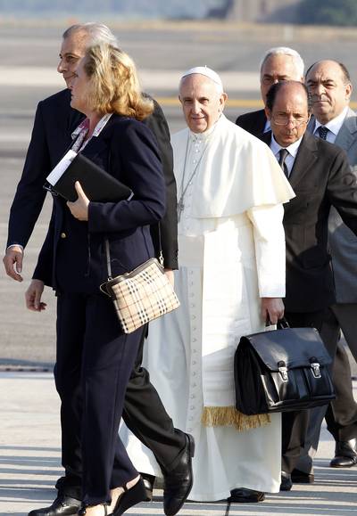 Pope Francis Heads to Brazil for Weeklong Celebration - Brazil is gearing up for the Monday arrival of Pope Francis for World Youth Day, a week-long event celebrating Catholicism around the world. The 76-year-old Argentine will be the first Latin-American pope to visit his own continent. Extensive security measures have been set up in the wake of the nation?s recent high-profile protests.&nbsp;(Photo: AP Photo/Riccardo De Luca)
