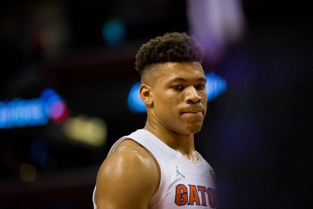 SUNRISE, FL - DECEMBER 21:  Florida Gators forward Keyontae Johnson (11) looks on during the Florida Gators game versus the Utah State Aggies on December 21, 2019 at the BB&T Center in Sunrise, FL. (Photo by Mary Holt/Icon Sportswire via Getty Images)