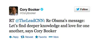 Cory Booker - (Photo: Cory Booker via Twitter)