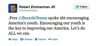 Robert Zimmerman Jr. - (Photo: Robert Zimmerman Jr. via Twitter)