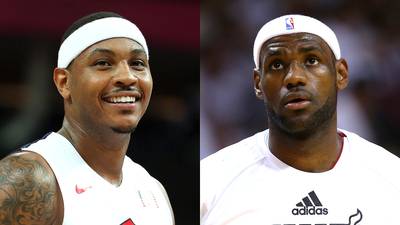Are the Lakers Getting Two New Stars? - In other LeBron news, sports nuts were whipped into a tizzy after reports surfaced this week that the Los Angeles Lakers are looking to pick-up both James and New York Knicks star Carmelo Anthony when they become free agents in 2014. (Photos from left: Christian Petersen/Getty Images, Mike Ehrmann/Getty Images)
