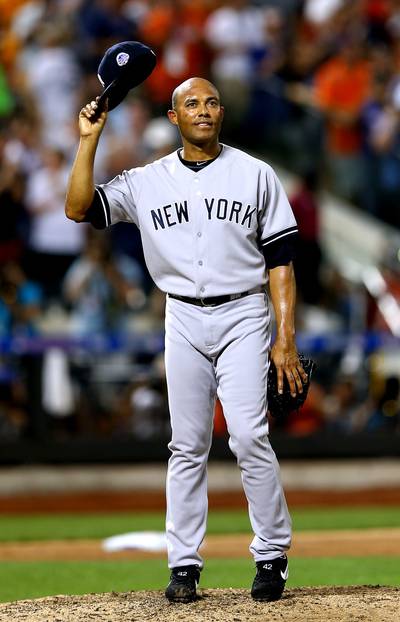An Emotional Farewell - After being given a two-minute long standing ovation during Tuesday's MLB All-Star Game, retiring New York Yankees relief pitcher Mariano Rivera reflecting on his final All-Star Game (in which he was also named game MVP) and 18 years in the Major League that includes five World Series championships. Speaking about Jackie Robinson's influence on his career, Rivera who, like Robinson, wears the No. 42 jersey, told ESPN, &quot;I represent Jackie Robinson, No. 42. But the legacy continues, and we have to respect that. I thank God for the opportunities I've been given.&quot; (Photo: Elsa/Getty Images)