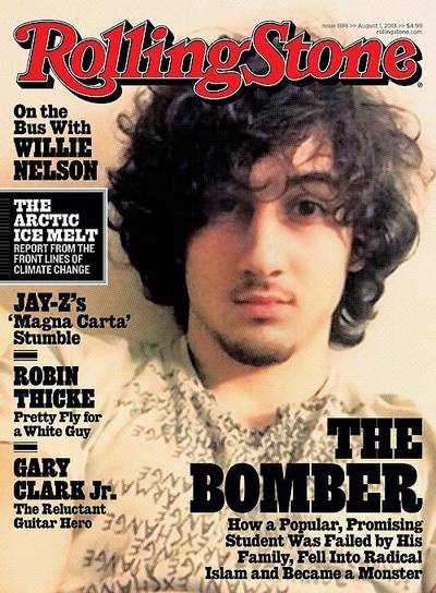 Rolling Stone, August 2013 - Rolling Stone magazine came under fire after featuring Boston Marathon bombing suspect Dzhokhar Tsarnaev&nbsp;on the cover of its Aug. 3 2013 issue. Thousands of commenters bashed the publication&nbsp;on Facebook&nbsp;for appearing to glamourize Tsarnaev, who was accused of killing three people and wounding more than 200 others in the horrific attacks of April that year. But it's not the first time a magazine was taken to task for its front page. Keep reading for a look at more infamous covers. -- Britt Middleton and BET Staff  (Photo: Rolling Stone Magazine, August 2013)