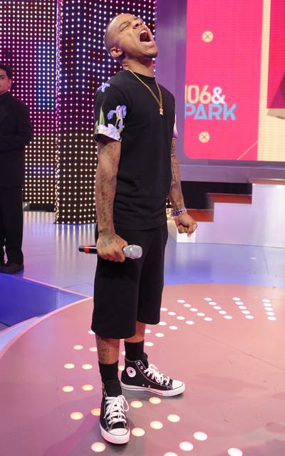 Rawr! - Bow Wow acting a fool on the 106 set.(Photo: John Ricard/BET/Getty Images for BET)