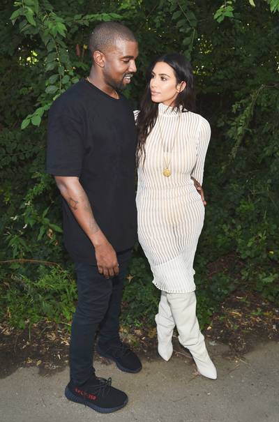 Kanye West &amp; Kim Kardashian West - (Photo: Jamie McCarthy/Getty Images for Yeezy Season 4)