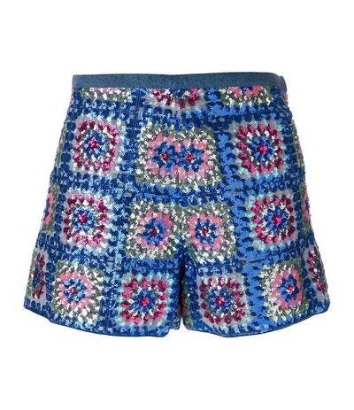Manoush Sequined Floral Patchwork Shorts ($258) - We're kinda in love with these hot pants. It's gonna be a struggle not to try to wear them at work.&nbsp;(Photo: MANOUSH)