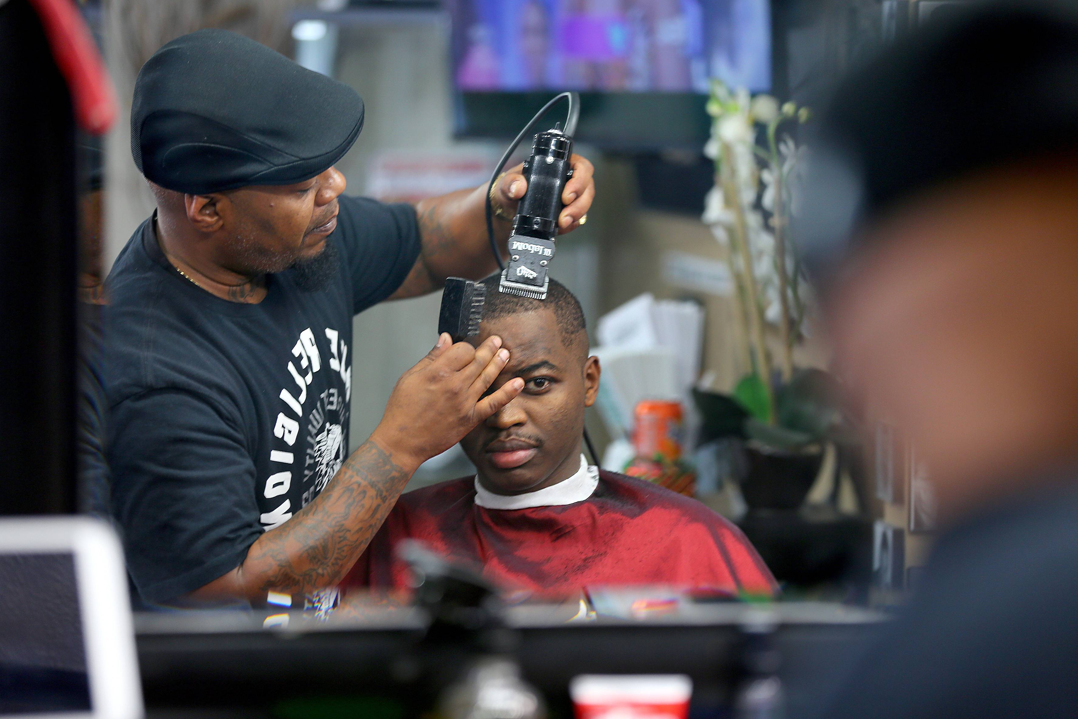 Lebron james the barber on sale shop