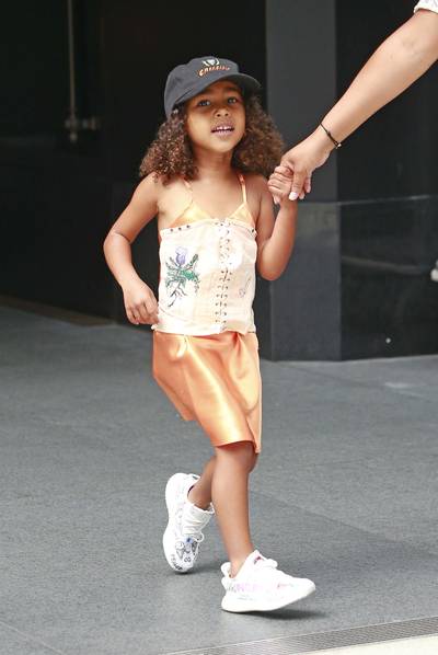 Lace It Up - The pretty little diva was spotted out and about in NYC wearing a very cute corset top. (Photo:&nbsp;Splash News)