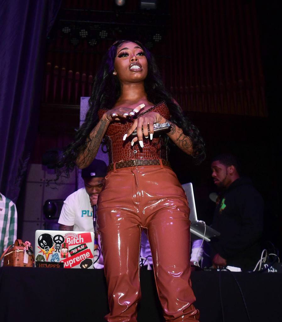 ATLANTA, GA - MARCH 11: Rapper Asian Doll performs during The PTSD Tour In Concert at The Tabernacle on March 11, 2020 in Atlanta, Georgia.(Photo by Prince Williams/Wireimage)