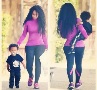 Blac Chyna @blacchyna - Blac Chyna does some heavy lifting while on mommy duty. Unconventional workouts, like taking a walk with your son, can be worth your while.  (Photo: Blac Chyna via Instagram)