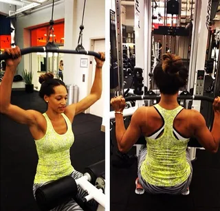 Alexis Stoudamire @alexisastoudamire - "#9months&nbsp;#postbaby...#mommycise#teamhotwife... Mommies, and just women in general...be healthy, live healthy and enjoy life!!!! Your body is your temple...#statlife"  (Photo: Alexis Stoudamire via Instagram)