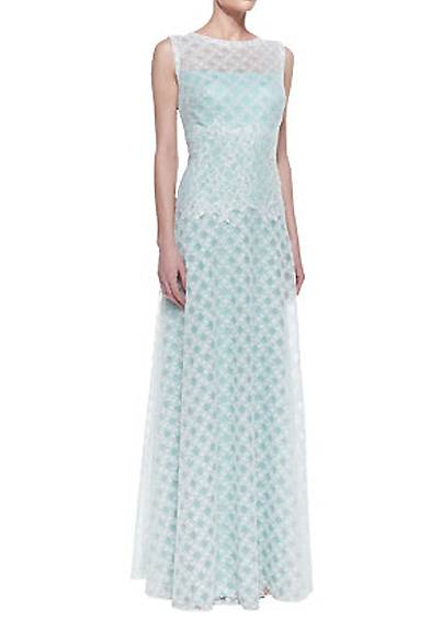 Tadashi shoji clearance latticework lace gown