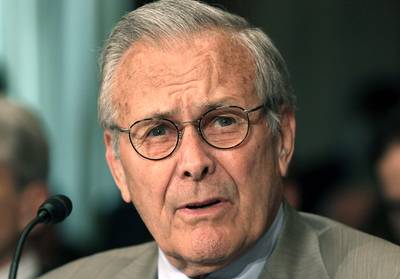 Who Could Do Better? - Former Defense Secretary Donald Rumsfeld slammed Obama's foreign policy skills during an appearance on Fox News. &quot;This administration, the White House, and the State Department, have failed to get a status of forces agreement [with Afghanistan]. A trained ape could get a status of forces agreement. It doesn't take a genius,&quot; Rumsfeld said.   (Photo: Mark Wilson/Getty Images)