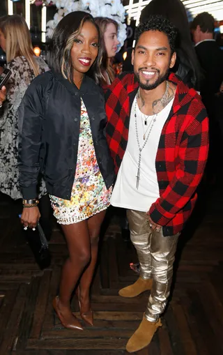 Celebrating the Year in Music - Singers Estelle&nbsp;and Miguel attend a celebration of the 57th annual GRAMMY Awards hosted by Delta Air Lines and with a private performance from Charli XCX in West Hollywood.(Photo: Joe Scarnici/Getty Images for Delta Air Lines)