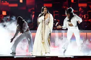 Queen Naija looks stunning during her memorable performance. - (Photo by Ethan Miller/Getty Images for BET)&nbsp;