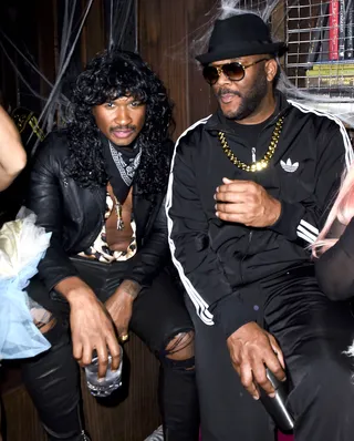 Usher &amp; Tyler Perry - Usher and Tyler Perry attend Ciroc Kicks Off Halloween dressed as Rick James and Run DMC.&nbsp;(Photo: Vivien Killilea/Getty Images for Ciroc)