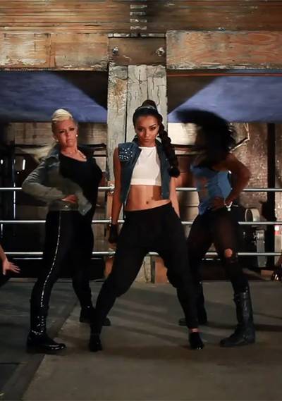 An Escapade - Kat Graham's video and song &quot;Love Will Never Do Without An Escapade&quot; is a mash up of Janet's &quot;Love Will Never Do Without You&quot; and &quot;Escapade.&quot; Kat often states that her music and moves are heavily derived from Janet's music and choreography.&nbsp; (Photo: Talkboy TV Productions)