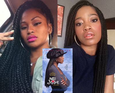 Poetic Justice Braids  - Poetic Justice braids are back in style! The '90s is back! Justice, played by Janet Jackson, was a hair stylist, so we guess it's clear why her hairstyle was such a big deal. (Photos: Tae Heckard via Tumblr, Keke Palmer via Instagram, Columbia Pictures Corporation / New Deal Productions / Nickel)