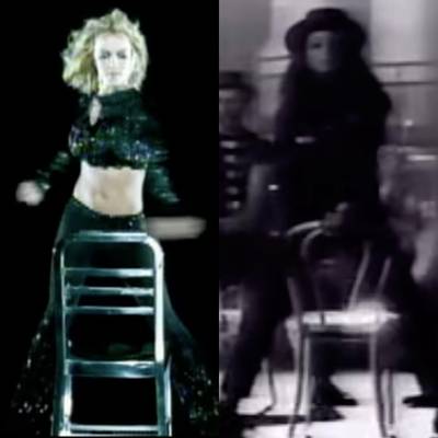 It's Britney, B***h  - Britney Spears has learned quite a deal from Miss Jackson. In &quot;Miss You Much&quot; there's a chair move that Janet does that inspired Britney to do the same in her video for &quot;Stronger.&quot; Janet truly sets the standard for dance in pop music. (Photos from left: Jive Records, A&amp;M Records)