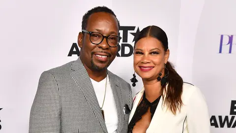 Singer Bobby Brown and his wife Alicia Etheredge-Brown attend PREMIX Hosted By Connie Orlando at The Sunset Room on June 20, 2019 in Los Angeles, California. 