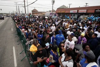 Nipsey Hussle: A Celebration Of Life - Fans and supporter gather to watch Nipsey Hussle's funeral procession throughout the city of Los Angeles. (Photo: Jae C Hong/AP/Shutterstock)
