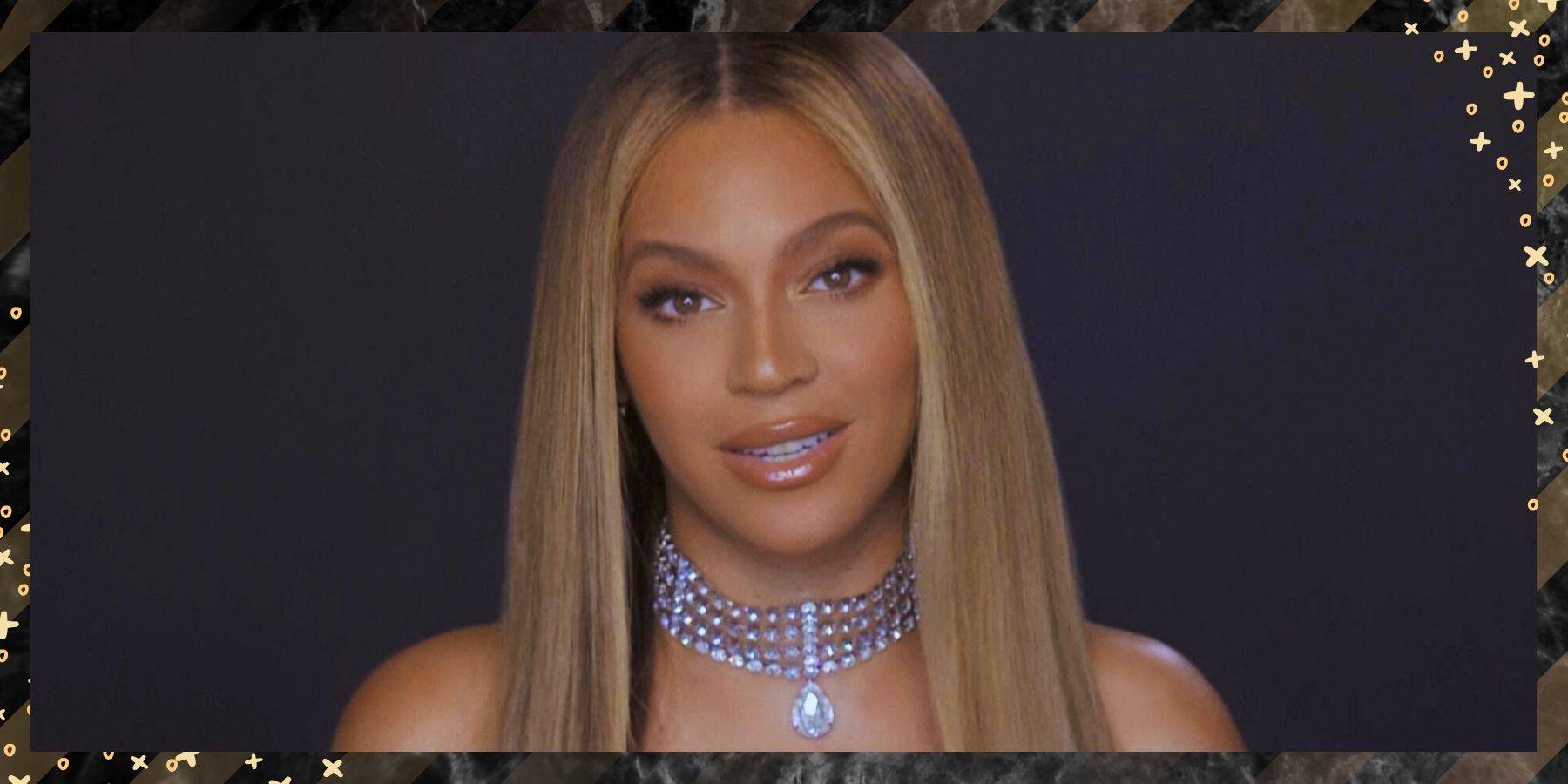 BET Awards 2020 Beyoncé Wears Enormous Diamond Choker And Pin Straight