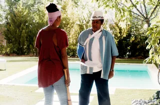 Cece and Mary Jane Take Their Business Outside  - Mary Jane and Cece talk business by the pool.(Photo: BET)&nbsp;