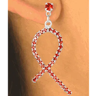 All That Glitters - These crystal earrings put a glamorous spin on the iconic HIV/AIDS awareness red ribbon. Similar styles available here.&nbsp;(Photo: via christianringsjewelry.ecrater.com)