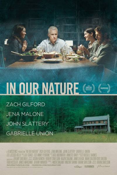 In Our Nature: December 7 - Gabrielle Union stars as the much younger girlfriend of an older man (John Slattery). The duo end up unexpectedly joining his estranged son (Zach Gilford) and his girlfriend (Jena Malone) at their family weekend house. This tension-filled reunion is ripe with entertaining emotional minefields.  (Photo: Film Science)