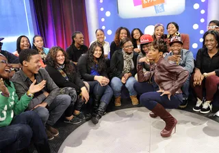 Wasssuuup? - Tichinia Arnold at 106 &amp; Park, November 26, 2012. (Photo: John Ricard / BET)