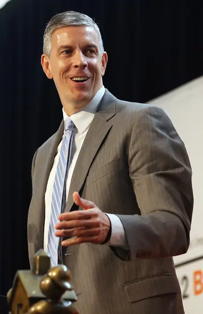 STAYING: Education Secretary Arne Duncan - Education Secretary Arne Duncan will stay on for the president's second term.  (Photo: John Moore/Getty Images)