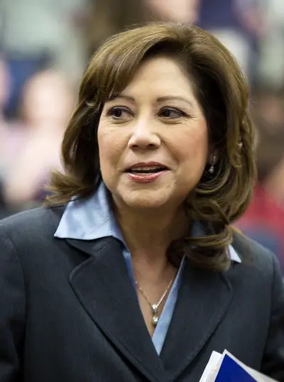 LEAVING: Labor Secretary Hilda Solis - Labor Secretary Hilda Solis was expected to stay on but after seeking the counsel of family and close friends she submitted her resignation on Jan. 9. (Photo: Joshua Roberts/Getty Images)