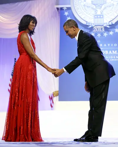 Darling, May I Have This Dance? - The president asks his first lady for a dance at the inaugural ball.(Photo: Charles Dharapak/AP Photo)