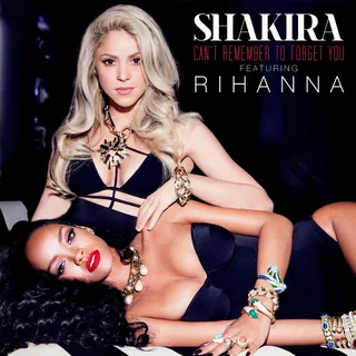 You'll Remember - The video for &quot;Can't Remember to Forget You&quot; by Shakira featuring Rihanna debuted last night and it was four minutes of perfection! Although the ladies were a bit more adult than usual, they both looked flawless and definitely got us excited for new Rihanna records. We can't wait!   (Photo: Def Jam)