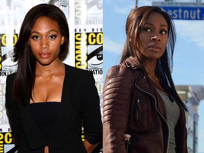 Nicole Beharie as Lieutenant Abbie Mills on Sleepy Hollow   - Sleepy Hollow's lead actress Nicole Beharie is currently on our radar. Not only is she gorgeous on-screen, you should check her Twitter feed. Those selfies prove she doesn't need a glam squad to drop jaws.  (Photos from left: Ethan Miller/Getty Images, FOX)