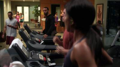 Fate? - The gym is where Andre met Mary Jane, so it shouldn't have been shocking for him to find her there. However, that's when clearing her mind went wrong.   (Photo: BET)