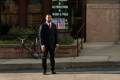 Devil In a Suit - At least&nbsp;Andre (played by Omari Hardwick) looks good in his double breasted, tailored suit when Mary Jane (played by Gabrielle Union) drives off, leaving him high and dry.&nbsp;(Photo: BET)