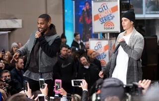 Morning Vibes - Big Sean and Justin Bieber perform on theToday show in New York./(Photo: Noam Galai/Getty Images)