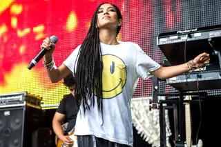 Jhené Aiko - Cali's rising singing sensation hit the crowd off with her Kendrick Lamar-assisted &quot;Stay Ready&quot; for the 10th anniversary of the Wireless Festival. (Photo: Ollie Millington/Redferns via Getty Images)
