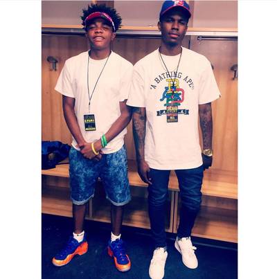 Brothers 4 Life - Lil' Shawn and Tre pose for a quick pic. #Brothers  (Photo: Lil Shawn via Instagram)