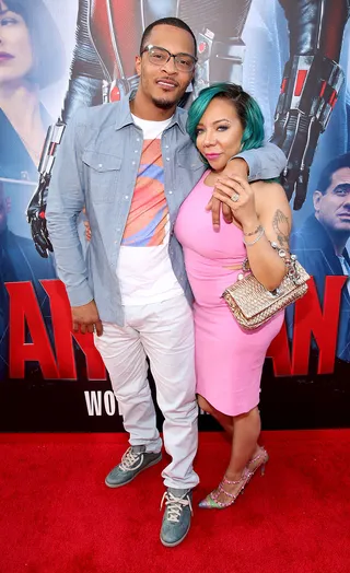 Power Couple - T.I. and Tiny attend the world premiere of Marvel's Ant-Man at the Dolby Theatre in Los Angeles.  (Photo: Jesse Grant/Getty Images for Disney)