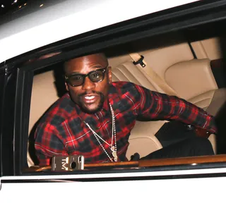Celebrating JD - Floyd Mayweather arrives at Warwick in Hollywood for Jermaine Dupri's birthday party in Los Angeles.&nbsp;(Photo: MHD, PacificCoastNews)